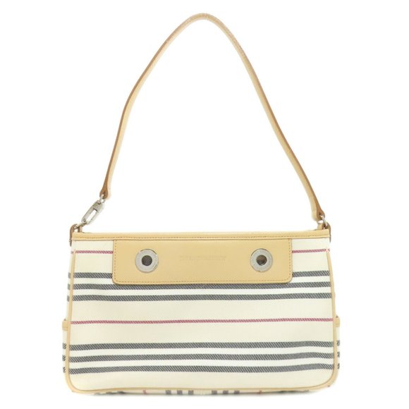 Burberry Striped Canvas Handbag for Women BURBERRY - Picture 1 of 11
